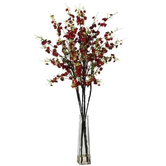 3ft. Red Cherry Blossoms In Vase 4 3ft. Red Cherry Blossoms In Vase - Image 2