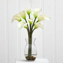 16" Classic Calla Lily Arrangement In Vase -Flowers Michael Store D292585S 13