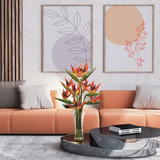 2.5ft. Bird Of Paradise Flowers In Glass Cylinder Vase 8 2.5ft. Bird Of Paradise Flowers In Glass Cylinder Vase - Image 6