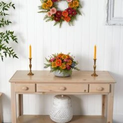 10" Mixed Floral Arrangement In Stone Planter -Flowers Michael Store D292675S 13