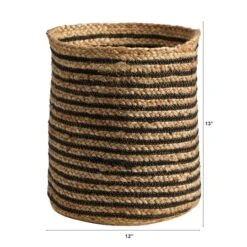 13.5" Handmade Natural Jute Basket Planter 9 13.5" Handmade Natural Jute Basket Planter -Flowers Michael Store D292982S 2