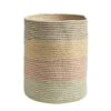 12" Handmade Natural Cotton Multicolored Woven Basket Planter -Flowers Michael Store D292989S 1