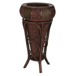 22" Brown Decorative Stand Planter