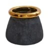 8" Stone Planter With Bronze Rim 2 8" Stone Planter With Bronze Rim -Flowers Michael Store D293027S 1
