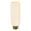 12.75" Elegance Ceramic Cylinder Vase With Gold Accents 1 12.75" Elegance Ceramic Cylinder Vase With Gold Accents -Flowers Michael Store D293063S 1