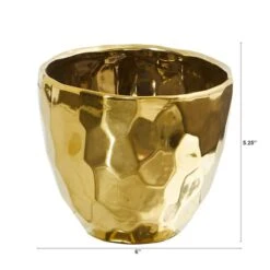 6" Designer Gold Vase -Flowers Michael Store D293067S 2