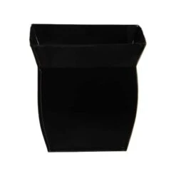 8" Black Fluted Metal Square Planter 7 8" Black Fluted Metal Square Planter -Flowers Michael Store D293107S 1 1