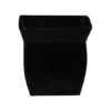 8" Black Fluted Metal Square Planter -Flowers Michael Store D293107S 1