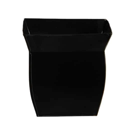 8" Black Fluted Metal Square Planter 3 8" Black Fluted Metal Square Planter