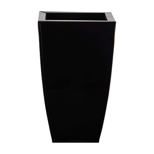 13" Black Tapered Square Metal Planter 4 13" Black Tapered Square Metal Planter - Image 2