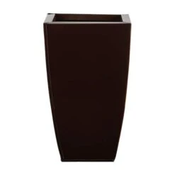 13" Bronze Tapered Square Metal Planter
