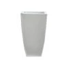 13" White Tapered Square Metal Planter -Flowers Michael Store D293121S 1
