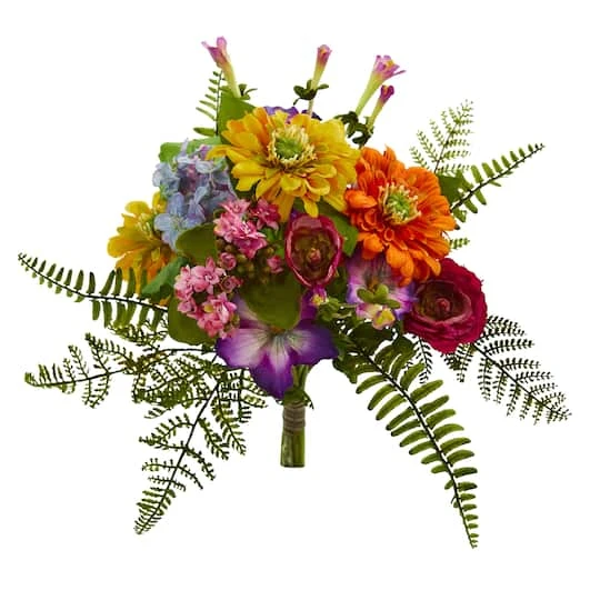 13" Mixed Flowers Bush, 2ct. 4 13" Mixed Flowers Bush, 2ct. - Image 2
