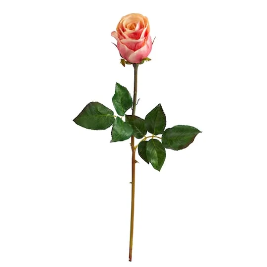 Peach & Pink Rose Bud Stem, 6ct. 4 Peach & Pink Rose Bud Stem, 6ct. - Image 2