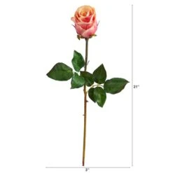 Peach & Pink Rose Bud Stem, 6ct. 8 Peach & Pink Rose Bud Stem, 6ct. -Flowers Michael Store D293235S 2