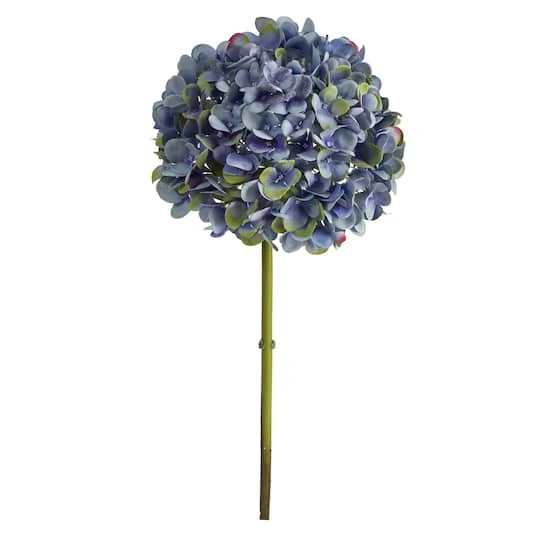 Blue Hydrangea Artificial Flower Stem, 3ct. 4 Blue Hydrangea Artificial Flower Stem, 3ct. - Image 2