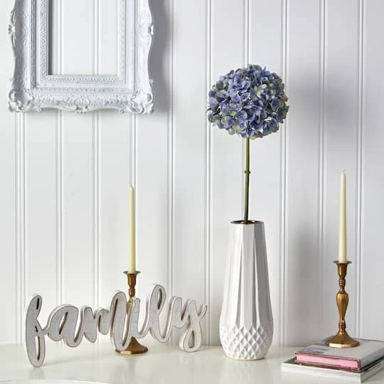 Blue Hydrangea Artificial Flower Stem, 3ct. 6 Blue Hydrangea Artificial Flower Stem, 3ct. - Image 4