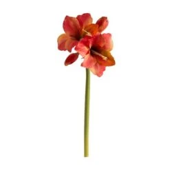 Orange Amaryllis Artificial Flower Stem, 3ct. -Flowers Michael Store D293286S 1 1