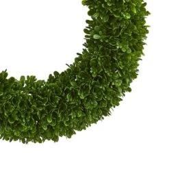 19.5" UV Resistant Green Tea Leaf Wreath -Flowers Michael Store D293309S 12