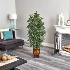 5ft. Bracken Fern Tree With Decorative Vase 9 5ft. Bracken Fern Tree With Decorative Vase -Flowers Michael Store D293851S 13