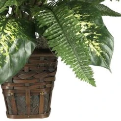 2ft. Mixed Greens Zebra In Wicker Silk Planter -Flowers Michael Store D293920S 12
