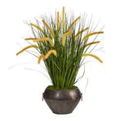 2.5ft. Onion Grass Plant In Metal Planter 8 2.5ft. Onion Grass Plant In Metal Planter -Flowers Michael Store D294037S 1 1