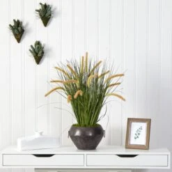 2.5ft. Onion Grass Plant In Metal Planter 10 2.5ft. Onion Grass Plant In Metal Planter -Flowers Michael Store D294037S 3