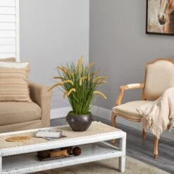 2.5ft. Onion Grass Plant In Metal Planter 11 2.5ft. Onion Grass Plant In Metal Planter -Flowers Michael Store D294037S 4