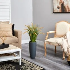 3ft. Onion Grass Plant In Gray Planter -Flowers Michael Store D294045S 4