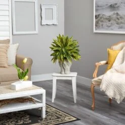 25" Spiderwort Plant In White Elephant Shaped Planter -Flowers Michael Store D294129S 5