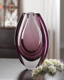 8.5" Wild Orchid Art Glass Vase 7 8.5" Wild Orchid Art Glass Vase -Flowers Michael Store D296979S 2