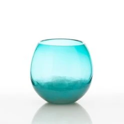 7.5" Large Aqua Fish Bowl Vase -Flowers Michael Store D297010S 2