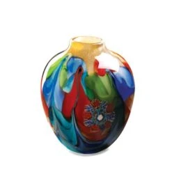 9" Floral Fantasia Art Glass Vase -Flowers Michael Store D297011S 3
