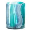 6.5" Small Blue Cylinder Glass Vase 1 6.5" Small Blue Cylinder Glass Vase -Flowers Michael Store D297014S 1