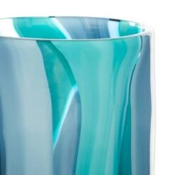 6.5" Small Blue Cylinder Glass Vase -Flowers Michael Store D297014S 5