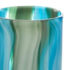 10.25" Blue Cylinder Glass Vase -Flowers Michael Store D297016S 5