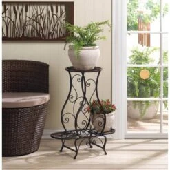 2.2ft. Hourglass Triple Plant Stand 13 2.2ft. Hourglass Triple Plant Stand -Flowers Michael Store D299045S 2