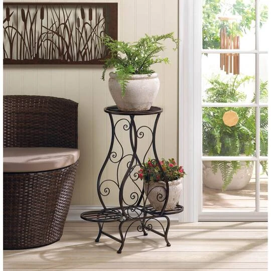 2.2ft. Hourglass Triple Plant Stand 5 2.2ft. Hourglass Triple Plant Stand - Image 3