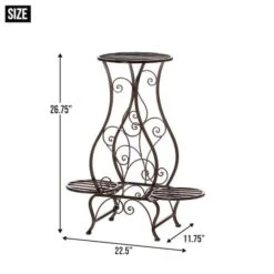 2.2ft. Hourglass Triple Plant Stand 19 2.2ft. Hourglass Triple Plant Stand -Flowers Michael Store D299045S 8