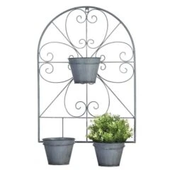 23'' Scrollwork Trellis With Flower Pots -Flowers Michael Store D299080S 2