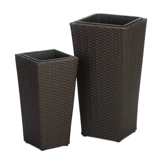 Summerfield Terrace Tuscany Wicker Tall Planter Set 4 Summerfield Terrace Tuscany Wicker Tall Planter Set - Image 2
