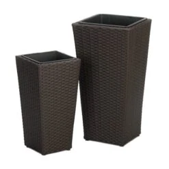 Summerfield Terrace Tuscany Wicker Tall Planter Set