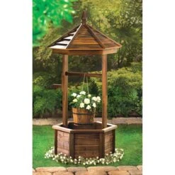 44.12" Rustic Wishing Well Planter -Flowers Michael Store D299149S 3