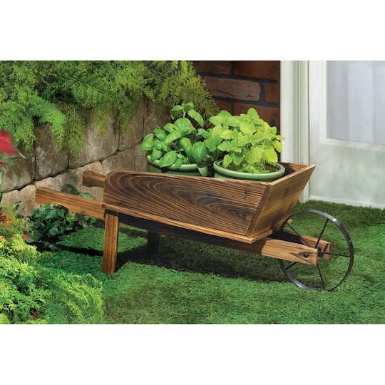33" Country Flower Cart Planter 7 33" Country Flower Cart Planter - Image 5