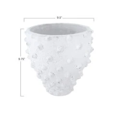 Hello Honey® 10" Textured Polka Dot Terra Cotta Planter -Flowers Michael Store D320320S 7
