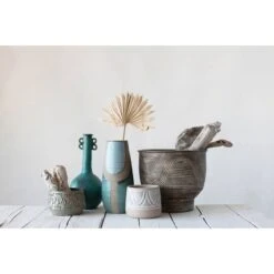 Hello Honey® 4" Embossed Glazed Stoneware Planter 19 Hello Honey® 4" Embossed Glazed Stoneware Planter -Flowers Michael Store D320441S 3