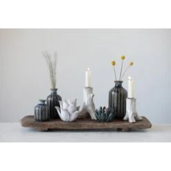 Hello Honey® Embossed Stoneware Vase With Reactive Glaze Finish Set 12 Hello Honey® Embossed Stoneware Vase With Reactive Glaze Finish Set -Flowers Michael Store D320467S 3