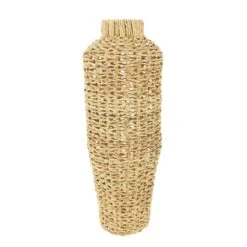 Hello Honey® 30" Handwoven Water Hyacinth & Rattan Floor Vase -Flowers Michael Store D320548S 2