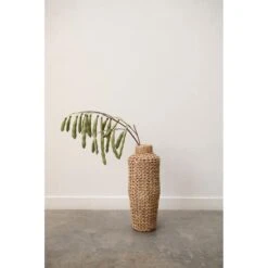 Hello Honey® 30" Handwoven Water Hyacinth & Rattan Floor Vase -Flowers Michael Store D320548S 3