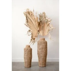 Hello Honey® 30" Handwoven Water Hyacinth & Rattan Floor Vase -Flowers Michael Store D320548S 4